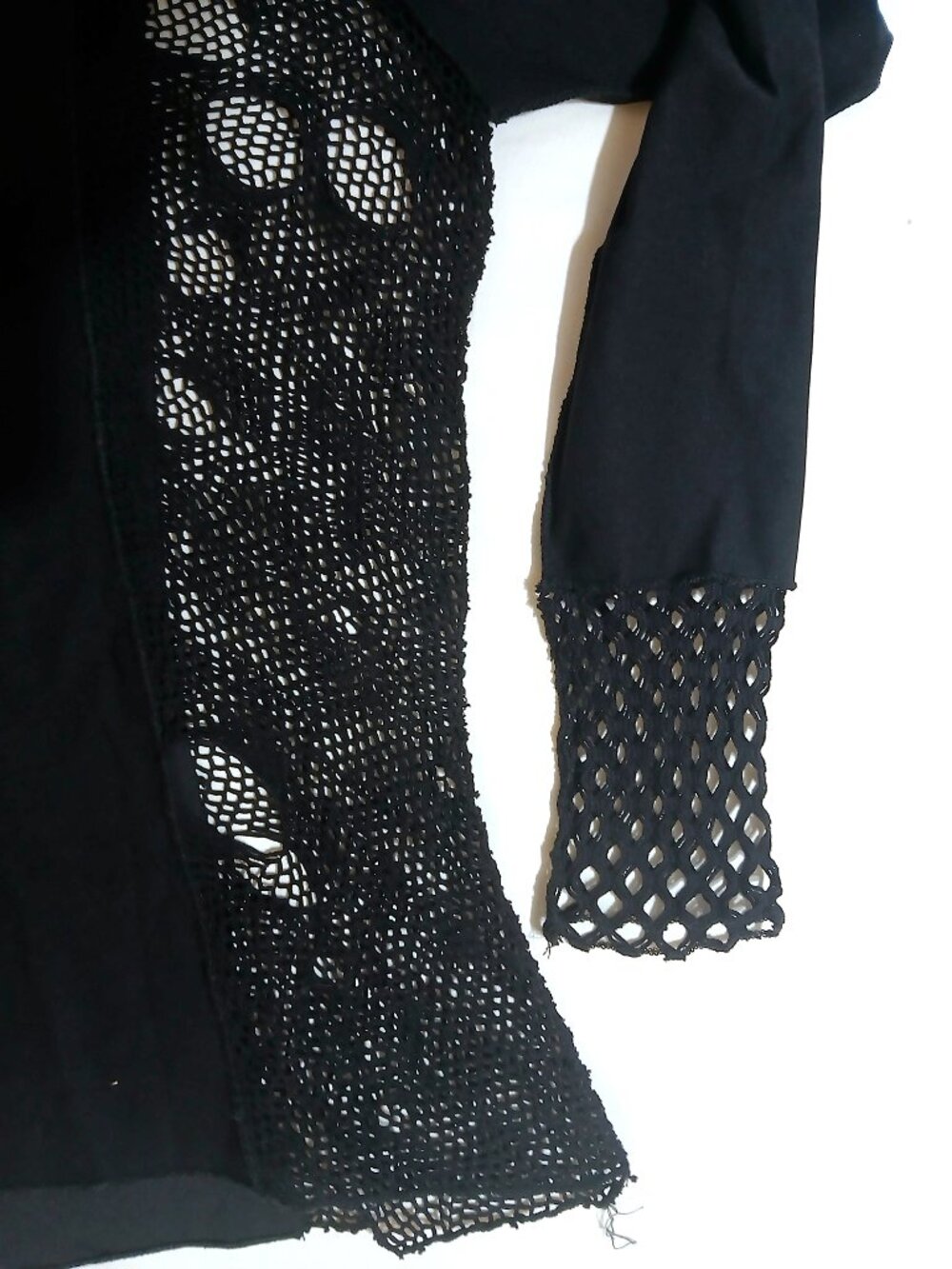 Vintage Y2K Lili Rose Women’s M Black Mesh Lace Stretch Top Goth Alt - Picture 4 of 6